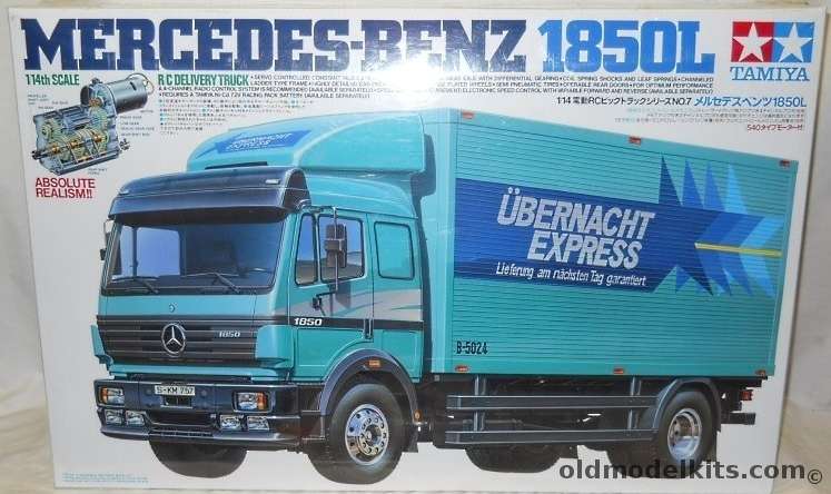 Tamiya 1/12 Mercedes-Benz 1850L Delivery Truck R/C Or Display, 56307-38000 plastic model kit